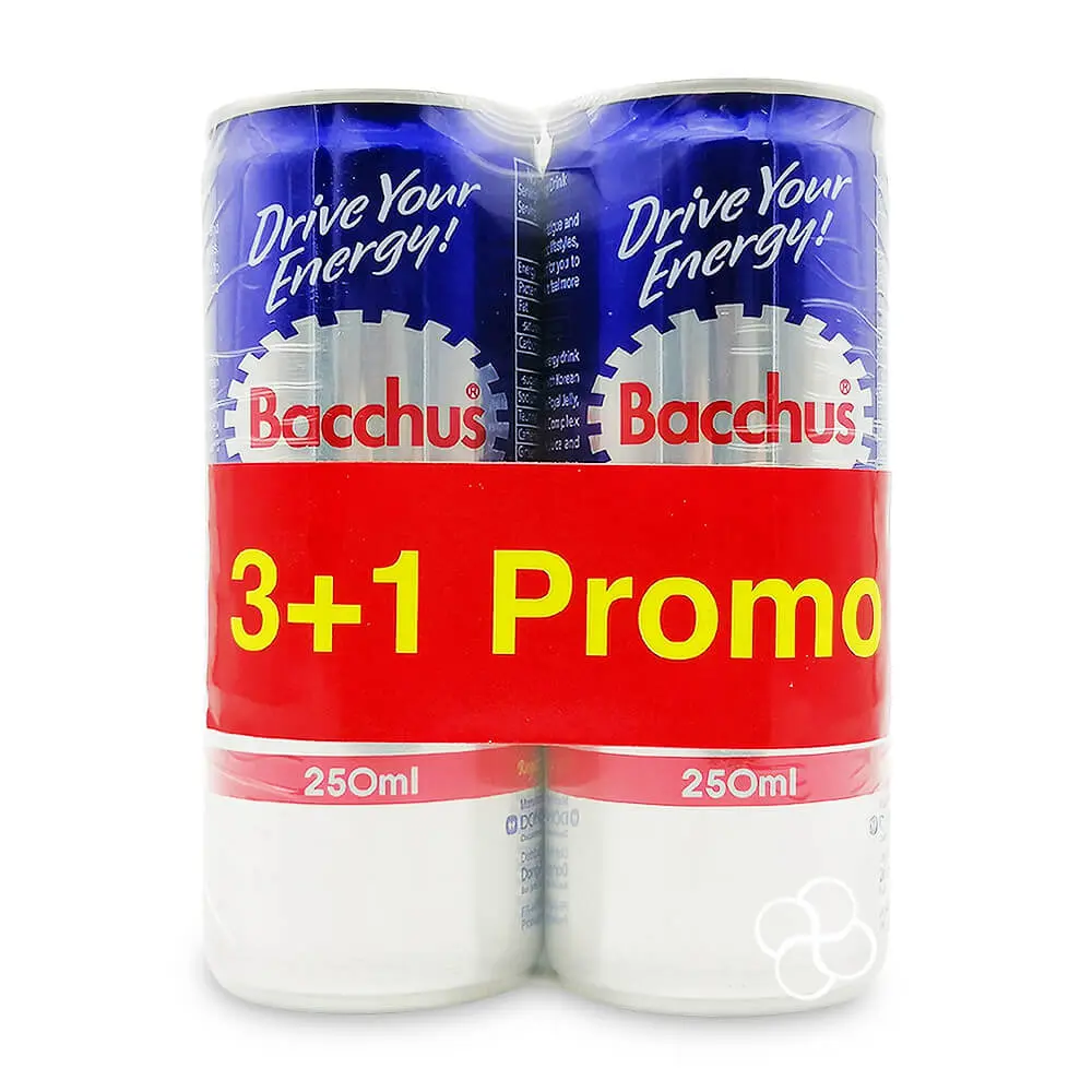 Bacchus Energy Drink 4 x 250mL Promo Pack