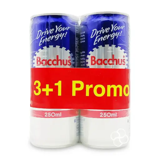 Bacchus Energy Drink 4 x 250mL Promo Pack